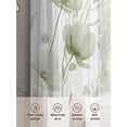thumbnail image 6 of Sage Green Spring Floral Sheer Curtains 54 Inch Length 2 Panels Set for Living Room/Bedroom, Summer Botanical Watercolor Vintage Curtain Sheers Drapes Rod Pocket Curtains Window Treatment 52''x54''x2, 6 of 7