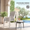 thumbnail image 4 of Outsunny Set of 4 Outdoor Patio Dining Chairs Stackable Lawn Chairs, White, 4 of 10