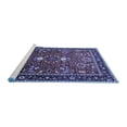 thumbnail image 2 of Ahgly Company Machine Washable Indoor Square Oriental Blue Industrial Area Rugs, 6' Square, 2 of 4