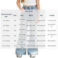 thumbnail image 3 of Spazoro Girls Denim Flare Pants with Pockets, Stretchy Butterfly Print . Loose Fit Elastic Waist Retro Bell Bottom Trousers for Daily Wear Blue Size 4-5T, 3 of 9