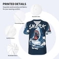 thumbnail image 5 of Fotbe Shark Baseball Jersey Shirt for Men and Women, Casual Short Sleeves Button Down T-Shirt-3X-Large, 5 of 9