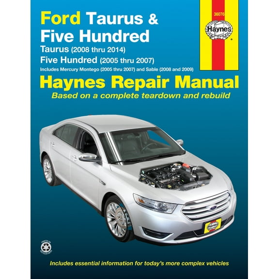 Ford Taurus (08-14) & Five Hundred (05-07) & Mercury Montego (05-07) & Sable (08-09) Haynes Repair Manual ^