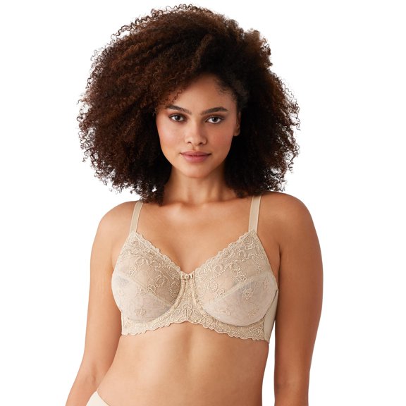 Wacoal womens Renaissance Rose Embroidered Underwire bras, Buff, 36C US