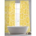 thumbnail image 5 of Lovely Lemon Sheer Curtains for Living Room Bedroom, Simple Yellow Fruit Slices Pastoral Botanical Light Filtering Sheer Curtains, Rod Pocket Voile Window Drapes, 2 Panels Set 52"x 84", 5 of 7
