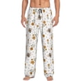 thumbnail image 1 of Balery Bees And Flowers Pantalones de pijama para hombre, pijama ultraligero, pantalón de descanso-XX-Large, 1 of 6