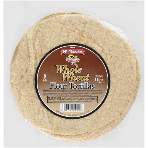 MiRancho Whole Wheat Flour Tortillas, 16 oz