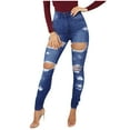 thumbnail image 1 of Soki Skinny Jeans for Women Ripped Stretch High Waisted Jeans Skinny Distressed Denim Pants, 1 of 8