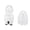 White - EU Plug, variant on LAZIOEGR Electric Egg Scrambler Shaker In-Shell Yolk White Mixer Golden Egg Maker With Automatic Shut-Off, 12W 110-240V US Plug, White, Home Kitchen Tool for Hard Boiled Eggs (16 cm / 6.30 in)