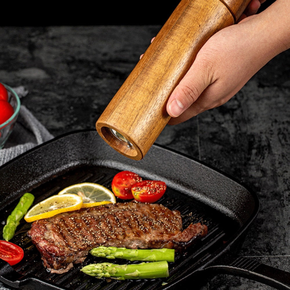 Wooden Salt and Pepper Grinder Manual Adjustable Coarseness Grinder Salt and Pepper Grinder Tableware Gifts