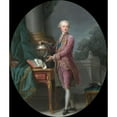 thumbnail image 2 of Elisabeth Louise Vigée Le Brun 12x14 Black Ornate Wood Framed Double Matted Museum Art Print Titled: Portrait of the Prince of Nassau (1776), 2 of 5