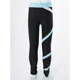thumbnail image 5 of Alvivi Kids Girls Figure Skating Pants Athletic Gymnastics Leggings Yoga Pants Tights Dancewear Ballet Dance Pants Light Blue 16, 5 of 7