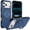 Blue, variant on Premium Magnetic Case for iPhone 17, Luxury Slim Hybrid TPU + PC Shockproof Cover with Rotating Metal Ring Stand Elegant Protective Phone Case for iPhone 17, Blue