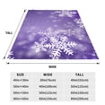thumbnail image 3 of Honeii Snowflakes Print Fleece Blanket - Throw Blanket for Bed, Sofa, Couch, Camping, and Travel , Microplush Ultra Soft Warm Blanket-80"x60", 3 of 7