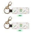 thumbnail image 2 of Wukai Frog and Mushrooms Print Leather Car Keychain, Universal Key Fob Keychain, Leather Key Chain Holder for Men and Women,360 Degree Rotatable, 2 of 5