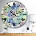 thumbnail image 2 of DesignArt Pastel Foral Composition II Large Wall Clock, 2 of 2