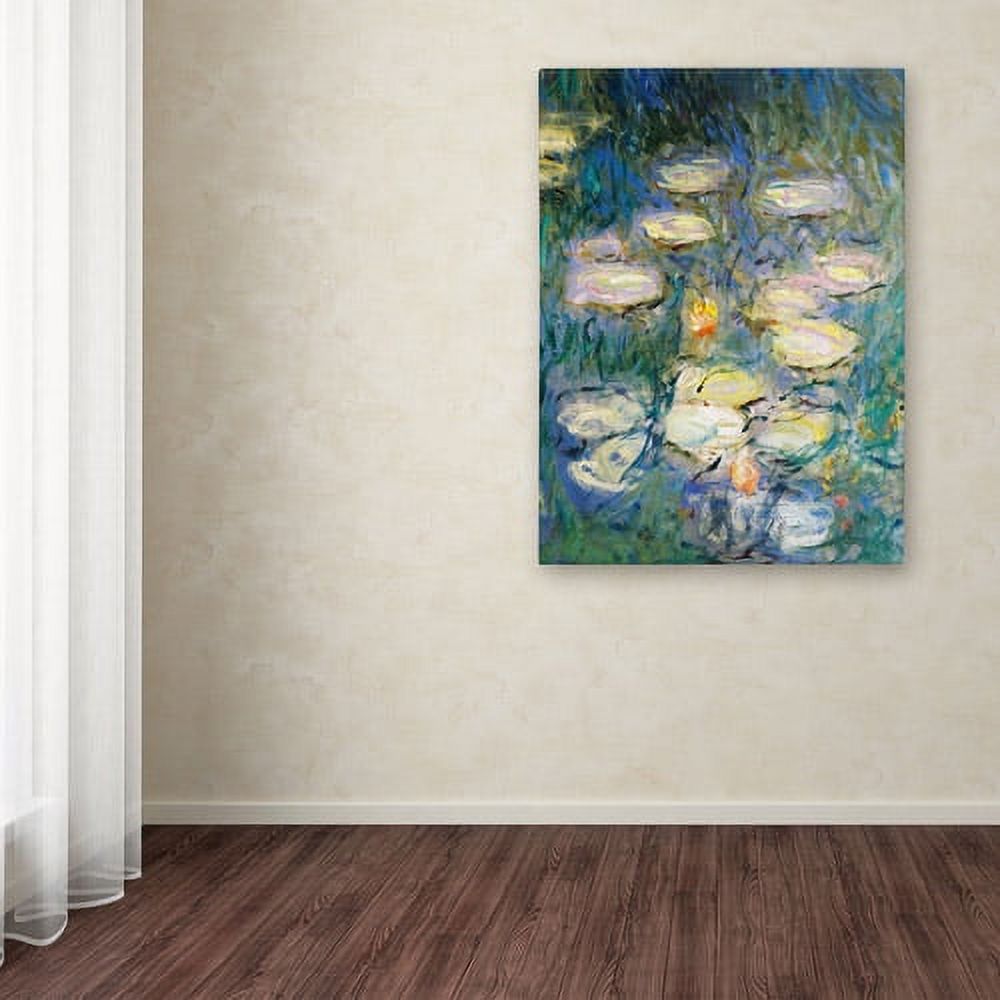 Trademark Fine Art "Water Lilies V" 1840-1926 Canvas Art by Claude Monet