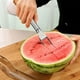 thumbnail image 4 of Cortador y Rebanador de Sandía 2 en 1 | Cortador de Frutas de Acero Inoxidable con Forma de Molino de Viento y Tenedor | Corta Cubos Fácilmente | Portátil, Ligero y Plegable | Rebanado Rápido para, 4 of 5