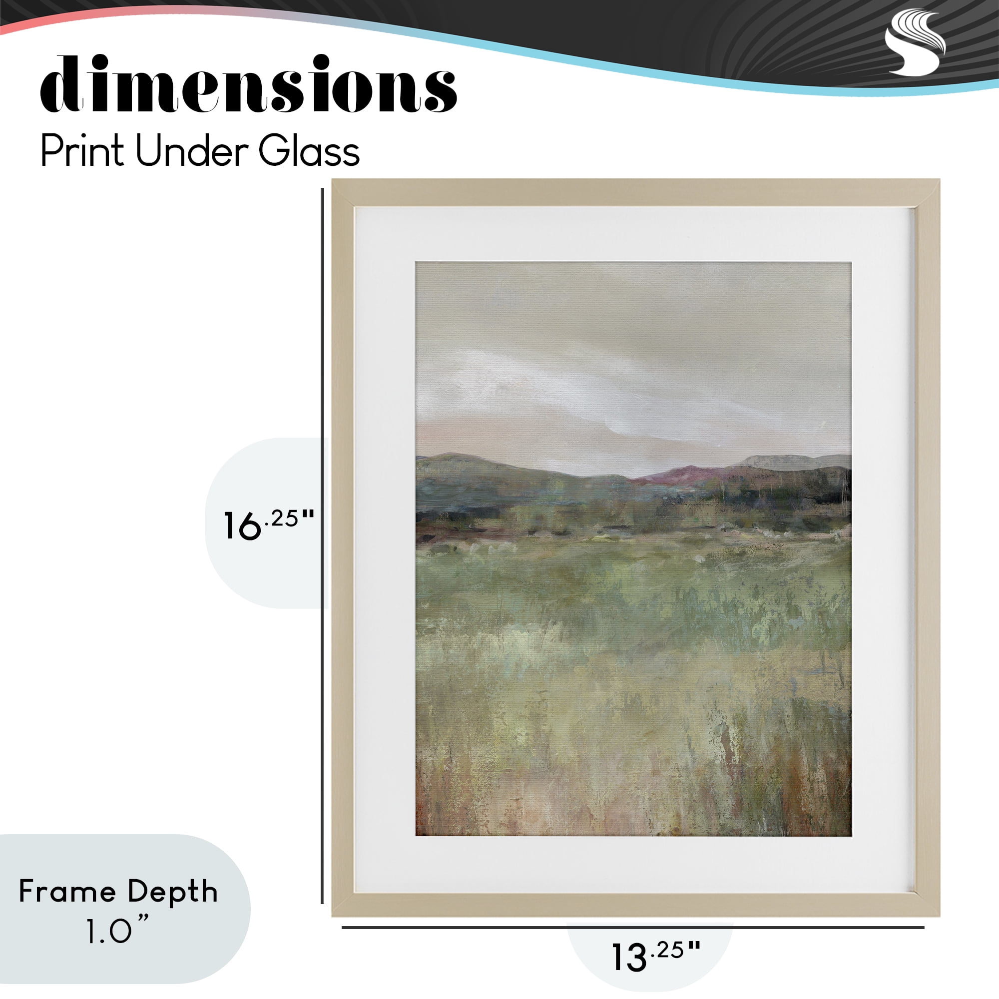 Stupell Industries Abstract Glimpse of Spring Birch Framed Print Under Glass, design by Carol Robinson