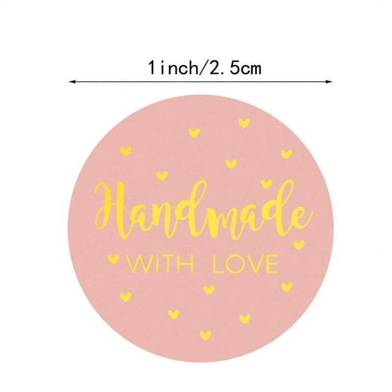 500pcs/roll Handmade Sticker Scrapbooking Customize Hand Made Label Wedding  Stickers Bakery Package Label for party cake 