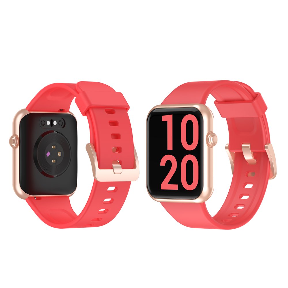 Letsfit Smartwatch IW2 Heart Rate & Blood Oxygen Monitor, Red Walmart