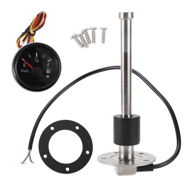 Kit de unidad de envío de combustible y medidor de 190mm 7.48" Longitud Unique Bargains Unidad de envío de combustible marino de metal 1 juego 0-190 Ohm