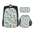 thumbnail image 1 of Disketp Tulips Flowers Mochila Estampada de Gran Capacidad con Lonchera y Estuche, Set de 3 Piezas para Estudiantes, 1 of 7