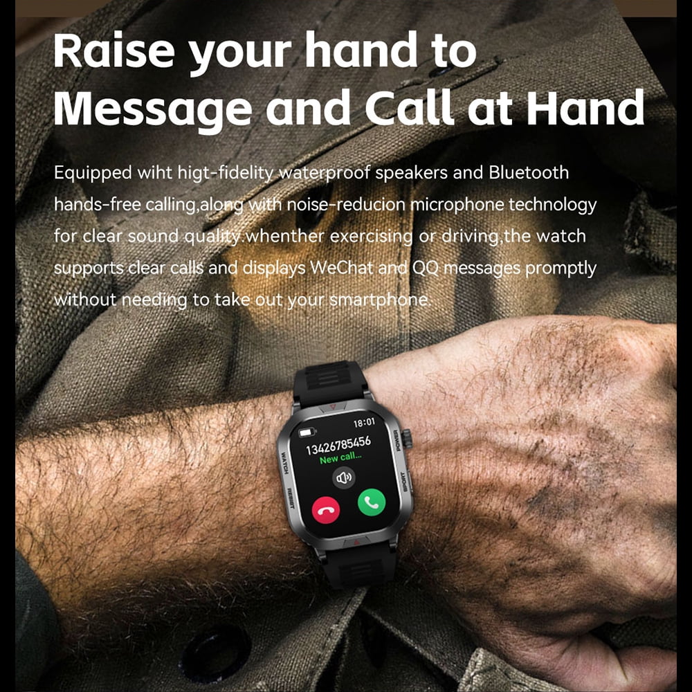 BEYCED Smart Watch for Android & iPhone (Bluetooth Answer/Make Calls), 2.01 inch IP68 Waterproof Tracking Fitness, Pedometer/Calories,Multiple Sports Modes