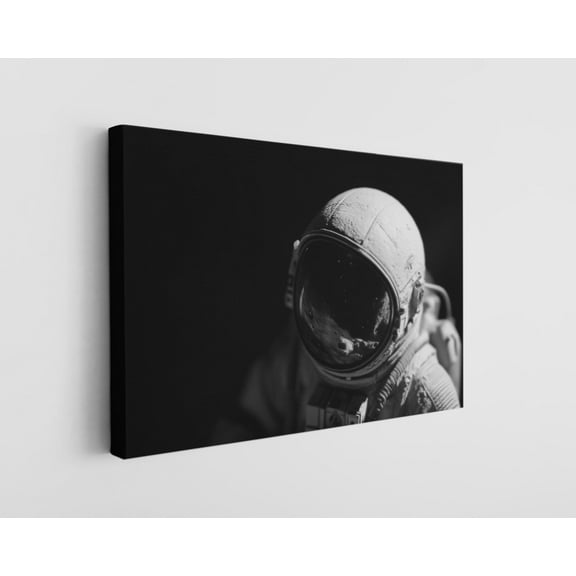 Black and White Astronaut Canvas Wall Art - High-Quality Space Exploration Print - Handcrafted Modern Decor - Stylish Wall Art - Gift for Home or Office