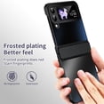thumbnail image 2 of MonsDirect for 6.7 inch Samsung Galaxy Z Flip 3 5G 2021 Case, Hinge Protection Plating Frame Hard PC Back Shell Slim Shockproof Full Coverage Bumper Protective Shell Cover for Galaxy Z Flip 3, Black, 2 of 7