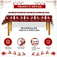 thumbnail image 4 of BinKFF Buffalo Plaid Merry Christmas Party Tablecloth Decorations,Plastic White Snowflake Buffalo Plaid Sign Table Cover for Winter Christmas Holiday Party Supplies,54x108 inch, 4 of 8