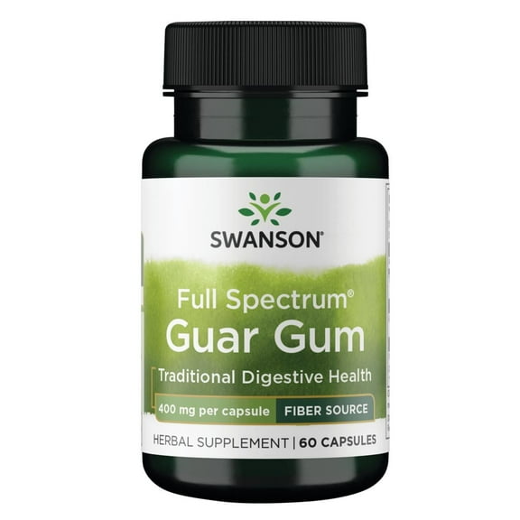 Swanson Full Spectrum Guar Gum 400 mg 60 Capsules