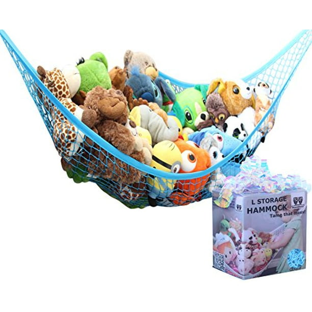 MiniOwls Toy Storage Hammock Stuffed Animal Organizer for Toddlers