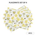 thumbnail image 2 of Placemats Set Of 4 / 6, Sweet Honey Placemats For Dining Table Indoor/Outdoors Heat Resistant Washable Placemats 18" X 12", 2 of 8