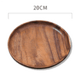 thumbnail image 6 of 2X Round Solid Wood Board Whole  Wood Fruit Plate Wooden Saucer Tea Plate Dessert Dinner Breakfast Plate, 6 of 8