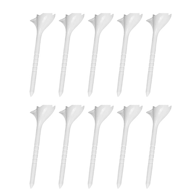10PCS 10 Degree Golf Tees Golf 10 Degree Tee for Training On-Course Golf Accessories Ball Tees for Parks Golf Course Courtyard White 10pcs
