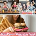 thumbnail image 6 of 240 Pcs 12 x 12 Inch Deli Paper Sheets Sandwich Dry Wax Paper Oil Proof Food Basket Liners Food Wrapping Sheets for Bread, Party, Picnic, Festival, BBQ(Pink), 6 of 7