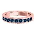 thumbnail image 2 of Mauli Jewels 1 Carat Blue Diamond Engagement Ring, Wedding Band, 14K Solid Rose Gold for Women, 2 of 5