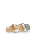 thumbnail image 3 of DREAM PAIRS Sandalias Cuña Mujer Plata Punta Cuadrada Tacón 6 cm, 3 of 6