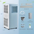 thumbnail image 4 of Resenkos Air Conditioner, Cooler,3-in-1 10000 BTU Air Conditioner with Humidifier and Smart Sleep Mode-Blue, 4 of 11