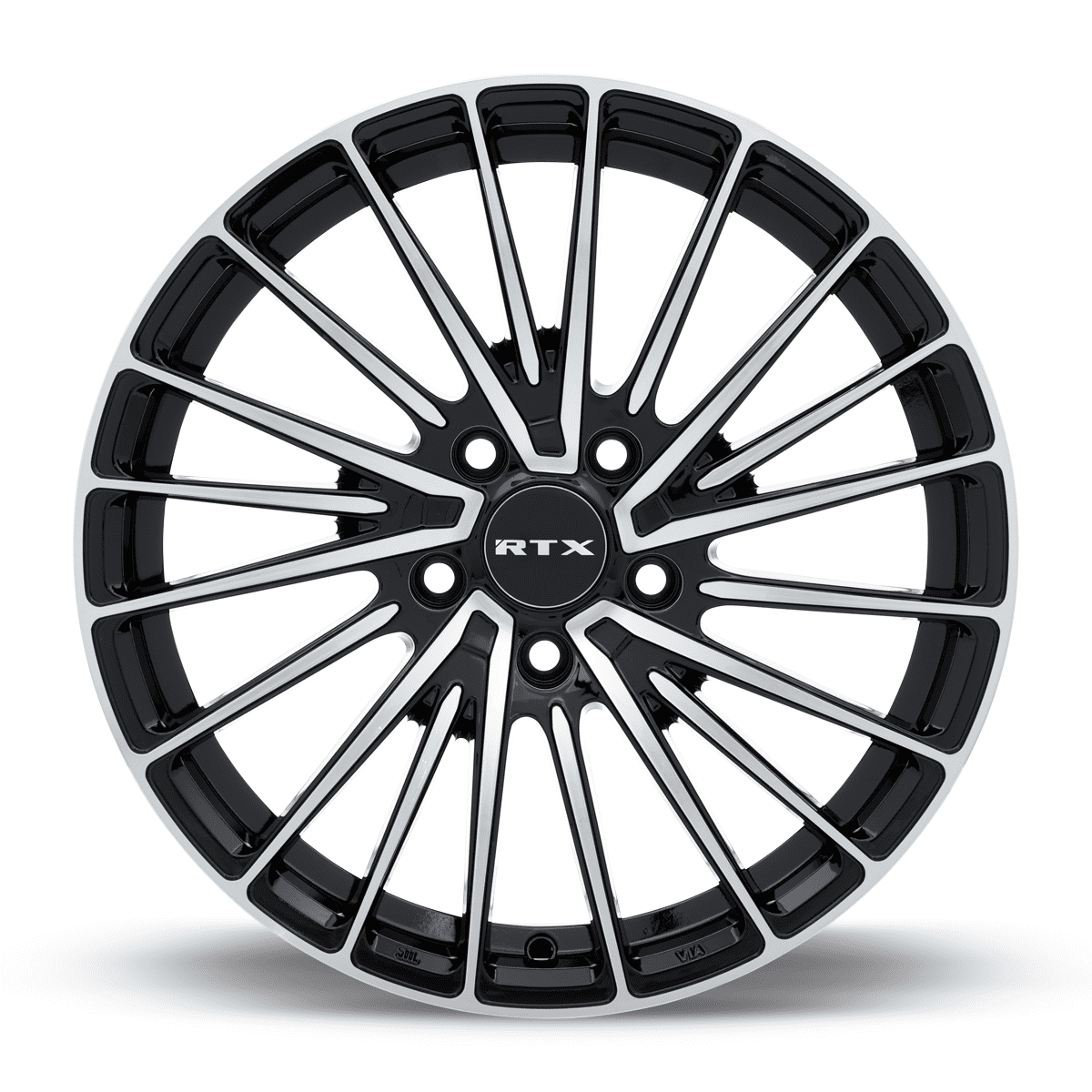 RTX Polar 17x7.5 5x114.3 ET40 CB73.1 Gloss Black Machined Wheel