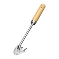 thumbnail image 2 of Deshierbe manual multiusos, mango cómodo portátil, herramientas de deshierbe de jardín, extractor de malezas de acero inoxidable para jardines de Mango Madera 3 Dientes shamjiam Extractor de deshierbe, 2 of 8