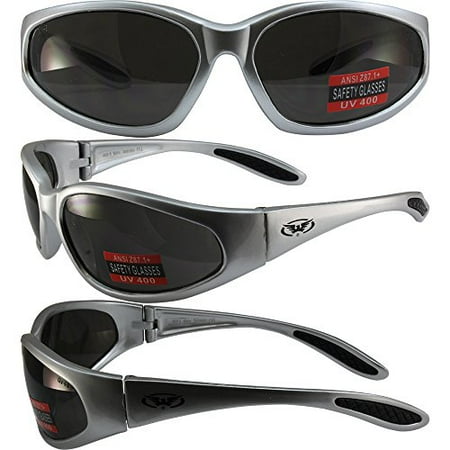 - Global Vision Eyewear Hercules Series Safety Sunglasses with Blue Frame and Smoke Safety Lens