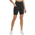 thumbnail image 2 of Calvin Klein Performance Women's Logo High-Waist Bike Shorts Black, X-Small, 2 of 5