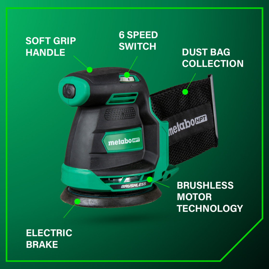 Metabo HPT 18V Random Orbital Sander 5-Inch photo 3