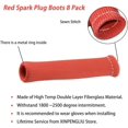 thumbnail image 4 of Spark Plug Wire Heat Shield Spark Plug Wire Heat Sleeve Spark Plug Wire Heat Shield Spark Plug Cover Wire 2500 Degree High Temp Heat Tape Protection 8-Pack (Red), 4 of 13
