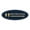 Navy Blue/Gold, variant on Oval Restrooms Right Arrow Sign (Blue) - Small 2x5"