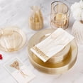 thumbnail image 5 of 350 Piece Dinnerware Set for 50 Guests, Plastic Plates Disposable for Party, Include: 100 Gold Glitter Plastic Plates, 50 Paper Napkins, 50 Cups, 50 Gold Glitter Plastic Silverware Set, 5 of 12