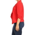 thumbnail image 3 of Women's Plus Size Women's Trendy Style Open Front Casual Blazer Jacket, 3 of 4