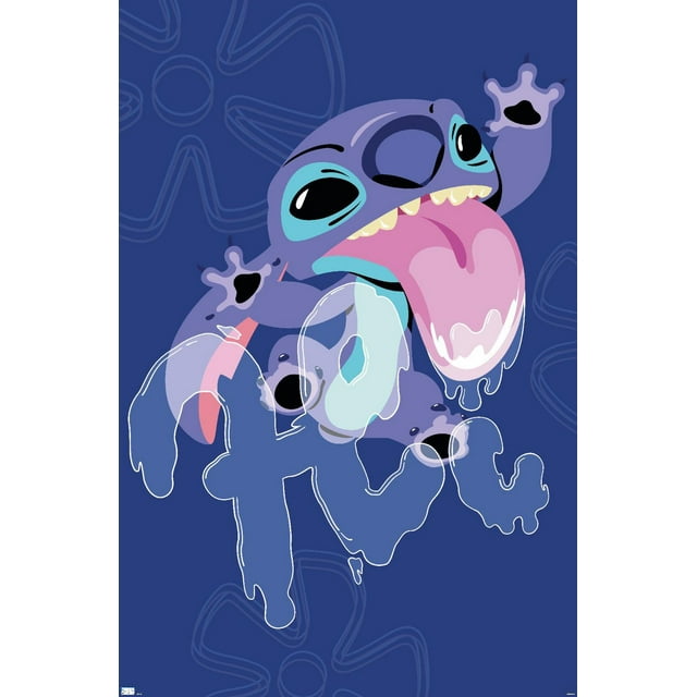 Disney Lilo And Stitch - Slobber Hi Wall Poster, 14.725" x 22.375" Framed