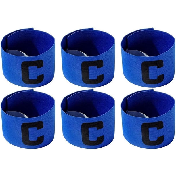Brazalete de capitán de fútbol elástico de 6 piezas, bandas ajustables para jugadores de baloncesto y fútbol para adultos y jóvenes
